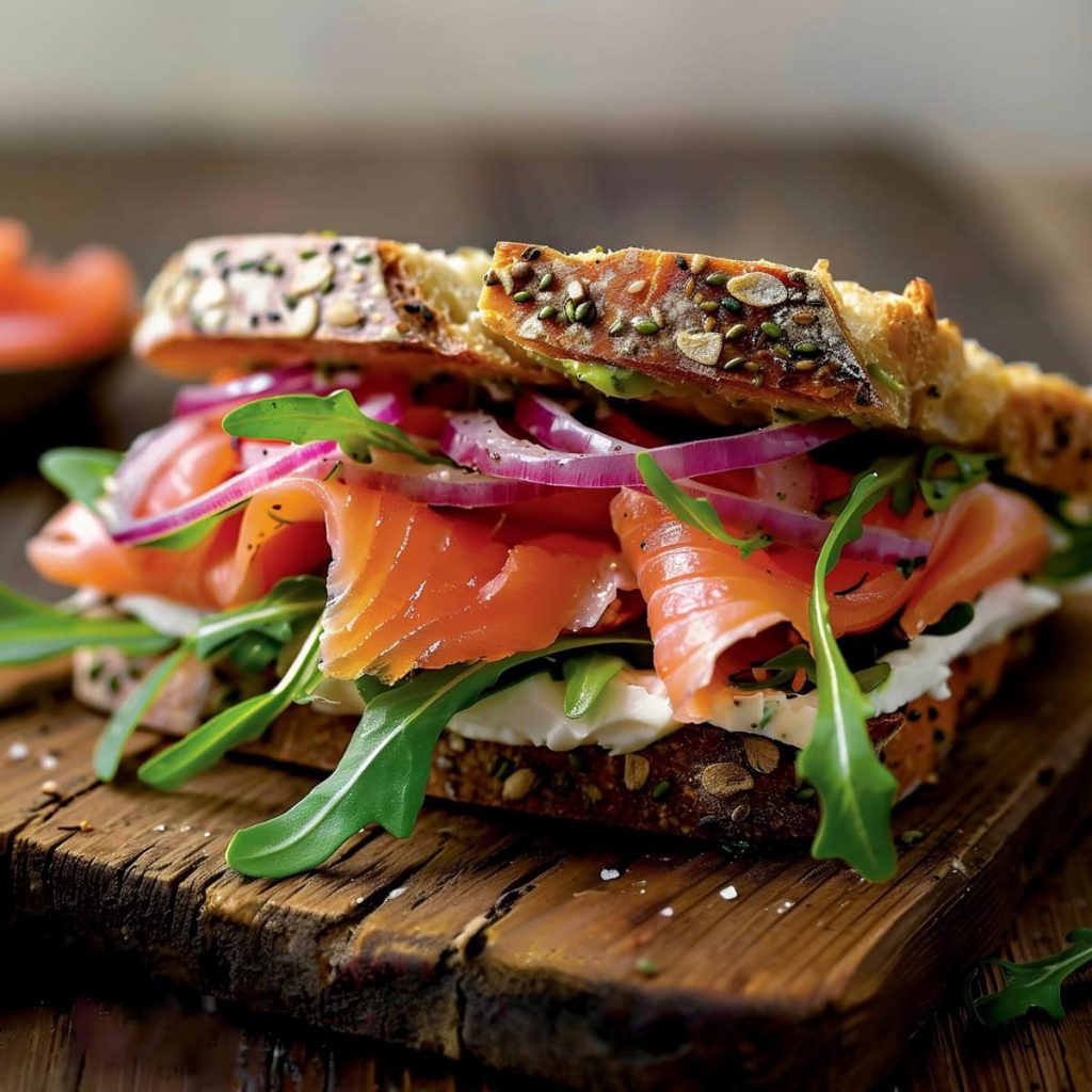 Smoked Salmon & Dill Cream Cheese Bagel