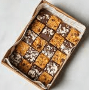 Gourmet chocolate brownie and walnut bites for corporate afternoon catering in Stockley Park.