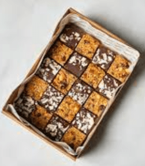 Gourmet chocolate brownie and walnut bites for corporate afternoon catering in Stockley Park.