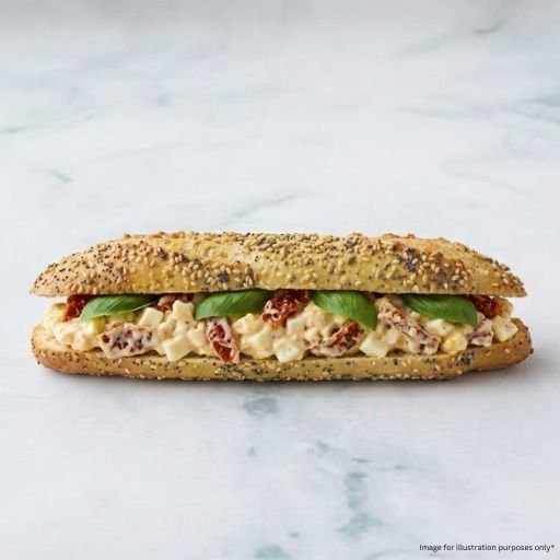 Golden Millet Egg & Sun-Blush Tomato Roll (v)