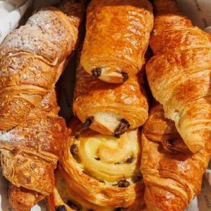 Gourmet selection of 8 freshly baked artisan pastries by UR. café for corporate catering in Stockley Park.