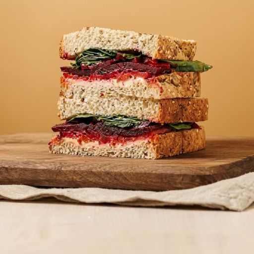 Harissa Roasted Vegetables and Tahini Bloomer